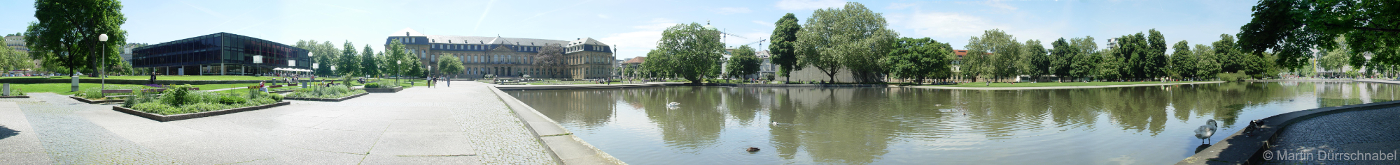 Panoramabild vom Stuttgarter Schlossgarten