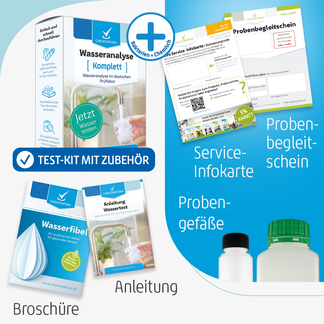 Wassertest Komplett Inhalt des Test-Kits