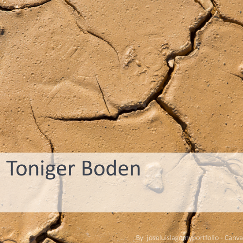 Nahaufnahme von rissigem, tonigem Boden mit sichtbaren Bruchlinien und unregelmäßiger Oberfläche.