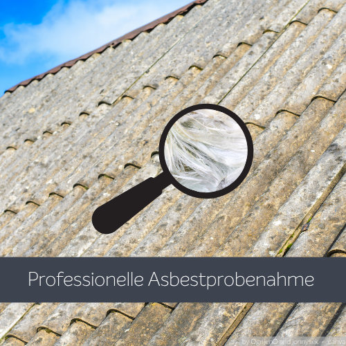 Dienstleistung Asbestprobenahme durch einen geschulten Probenehmer.