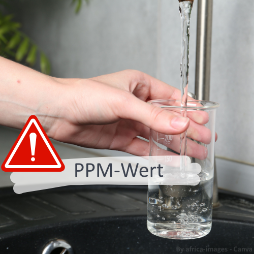 ppm-Wert des Trinkwassers