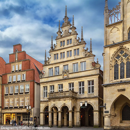 Gebäude beim Prinzipalmarkt in Münster