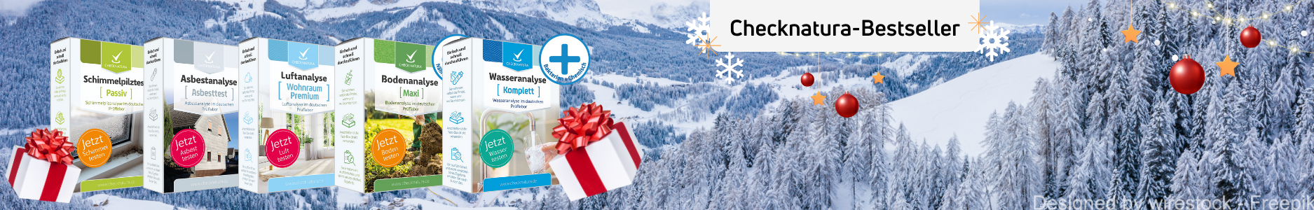 Checknatura wünscht frohe Weihnachten. Das sind unsere Bestseller.