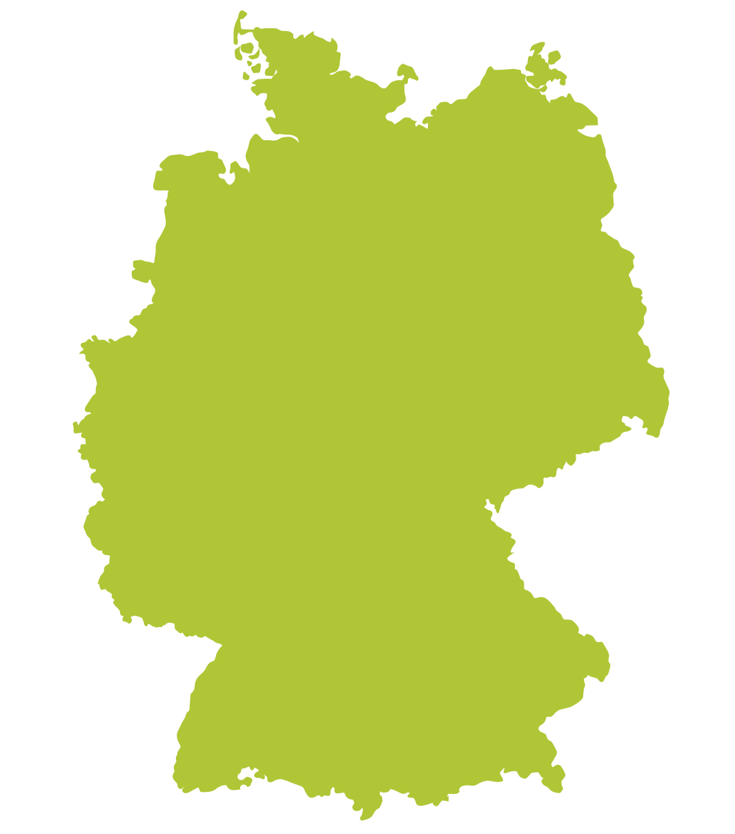 Deutschlandkarte mit der Wasserqualität in den größten Städten
