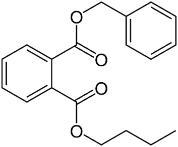 Die chemische Struktur von Benzylbutylphthalat 