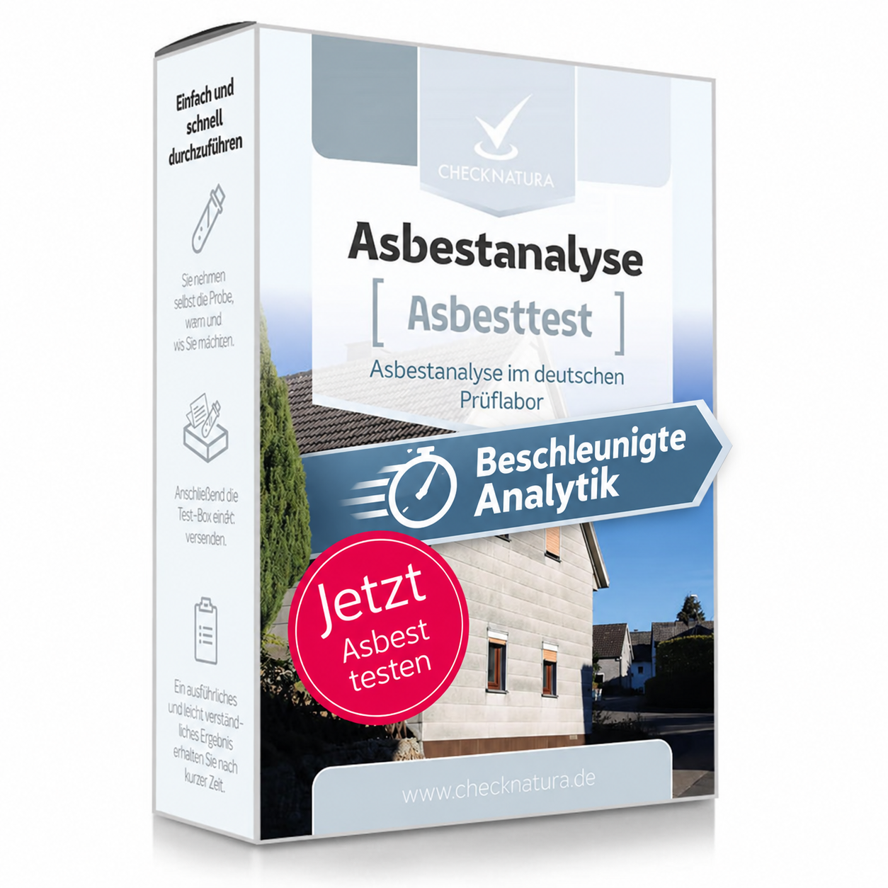 CheckNatura Asbestanalyse zur Untersuchung von Materialproben auf Asbest mit beschleunigter Analytik im deutschen Prüflabor.