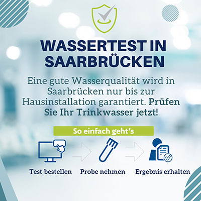 Grafischer Banner Wassertest Saarbrücken