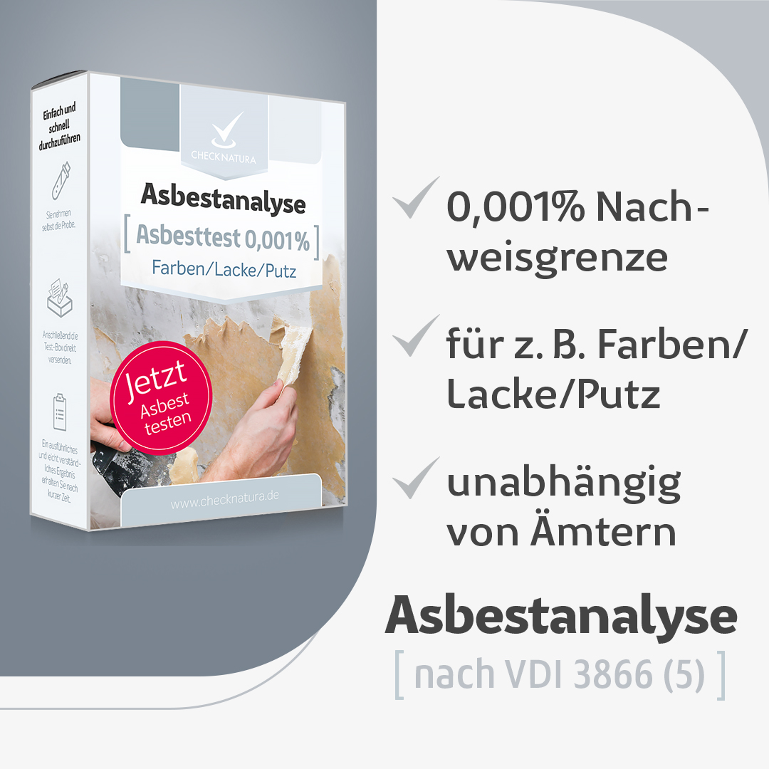 Checknatura Asbesttest Farben, Lacke und Putz