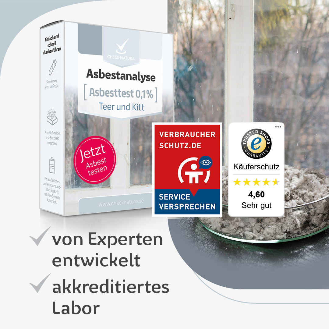 Asbesttest für Teer und Kitt