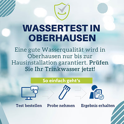 Grafischer Banner für Wassertests in Oberhausen