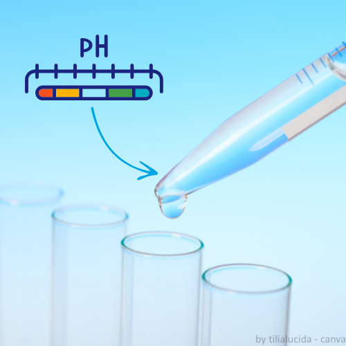 Pipette und Reagenzgläser mit chemischer Formel.