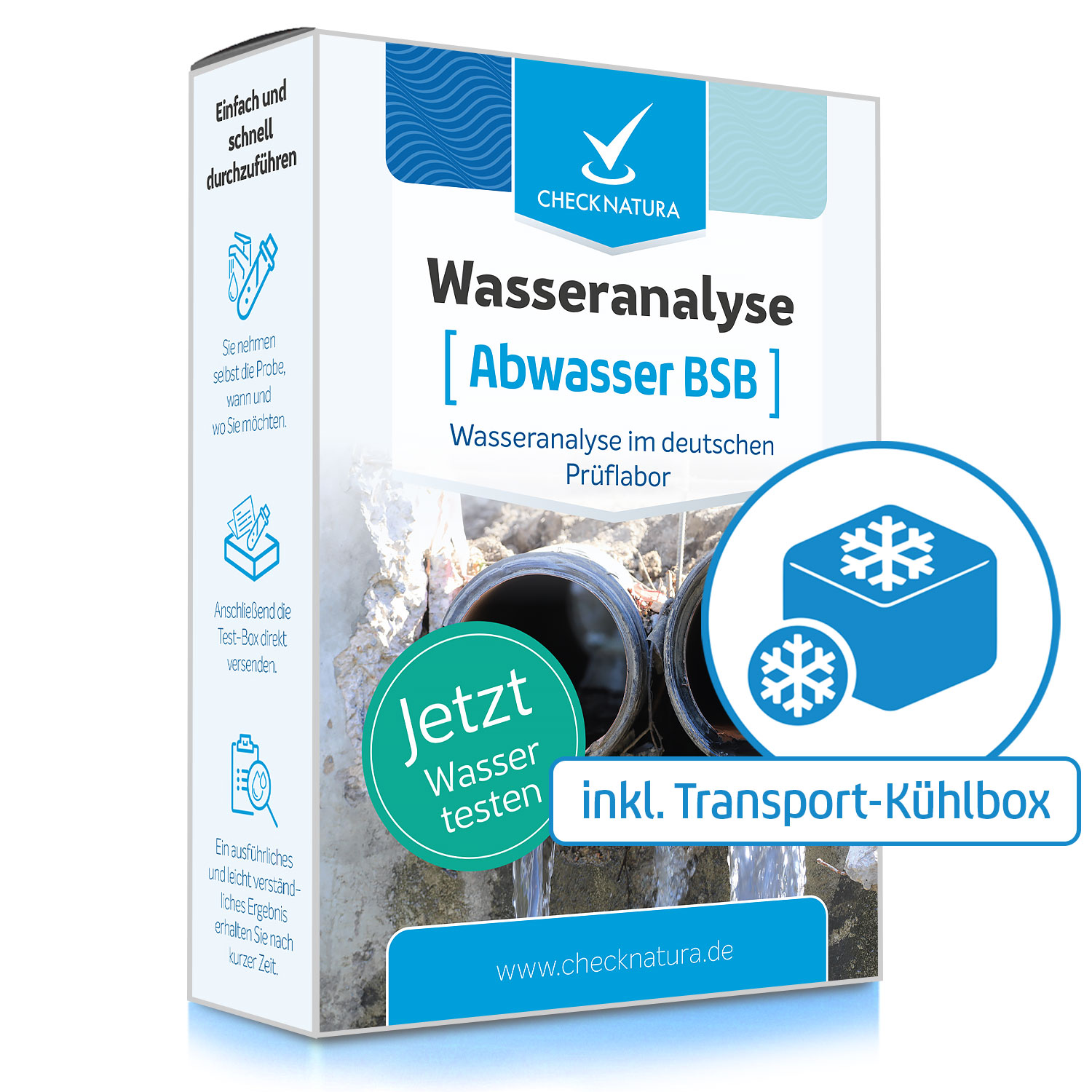 Wassertest BSB-Wert Abwasser Checknatura Abwasseranalyse BSB