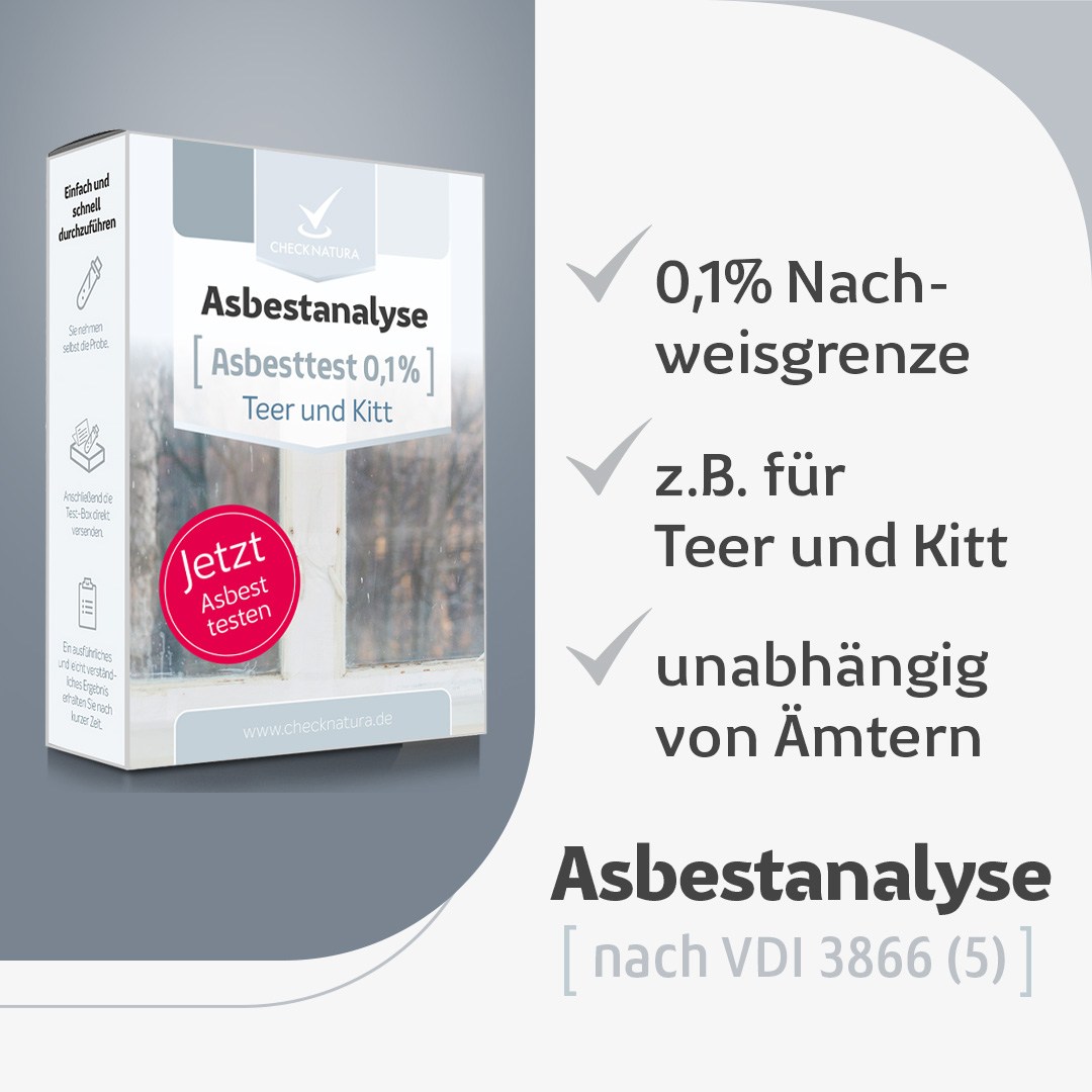 Asbesttest Test-Kit für teerhaltige Stoffe und Kitt