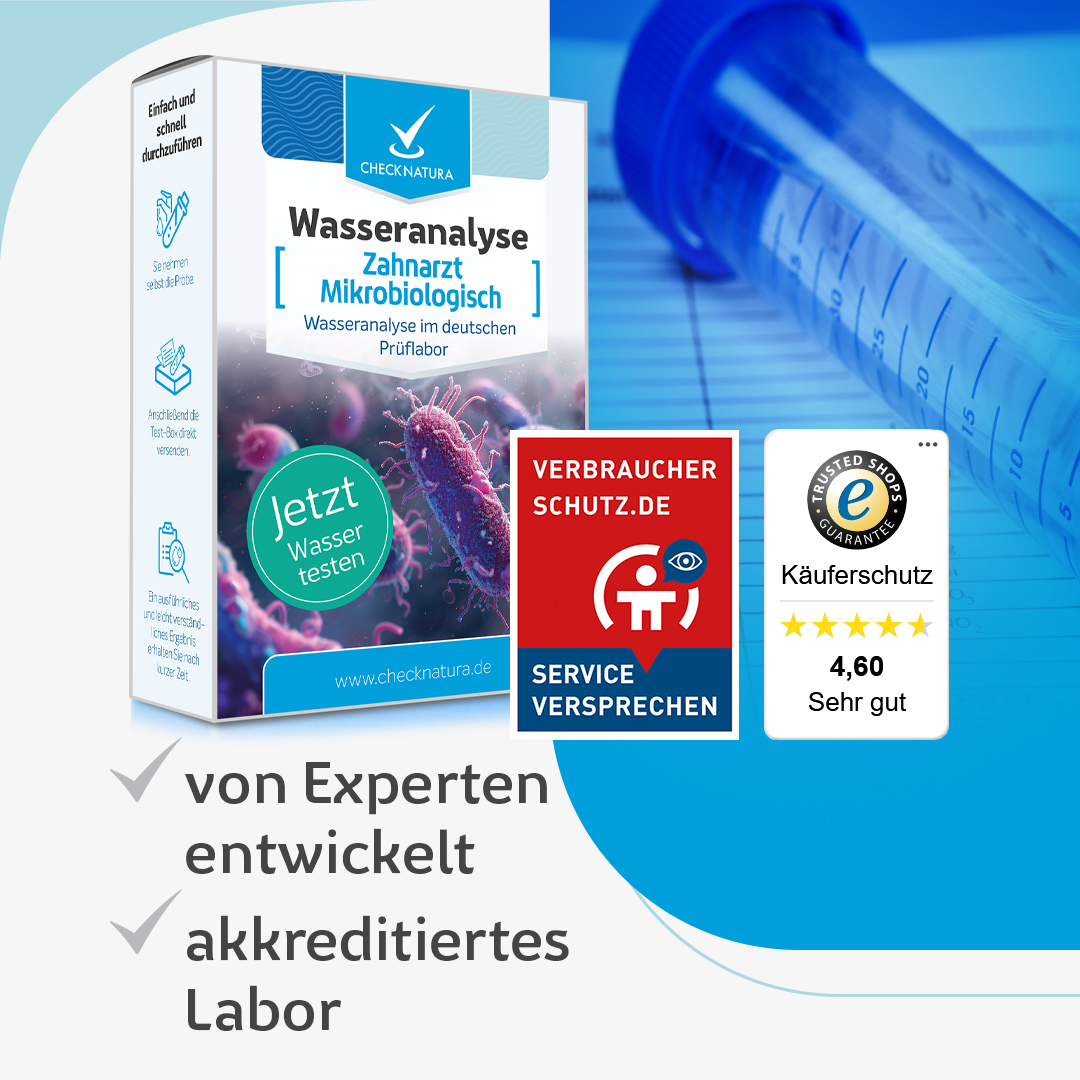 Checknatura Wassertest Zahnarzt Mikrobiologisch akkreditiertes Labor