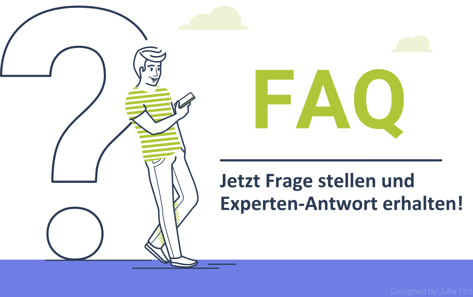 Ein blauer Banner zum Zahnarzt-FAQ, auf dem Sie sich befinden. Eine exemplarische Frage steht neben Ihrer Antwort durch Checknatura. Im Hintergrund ein Zahnarzt, der lächelnd an der Dentaleinheit sitzt.