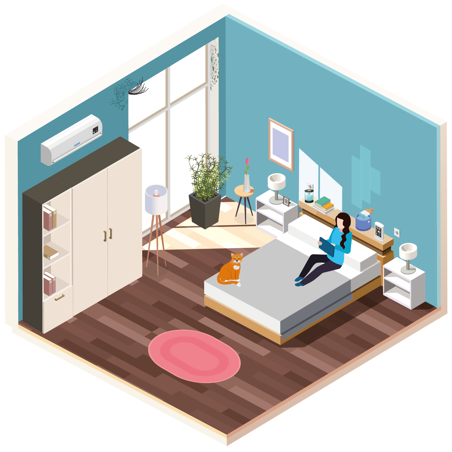 Darstellung eines Schlafzimmers