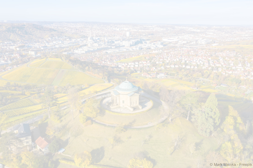 Ausblick über Stuttgart aus Richtung Grabkapelle