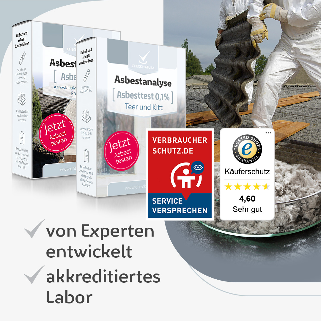 Teer und Kitt mittels Asbest Test untersuchen