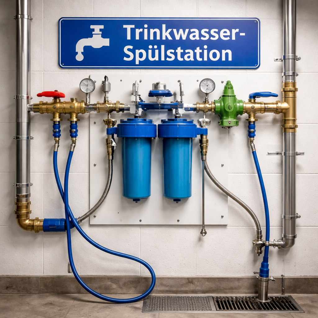Abbildung einer Trinkwasser-Spülstation