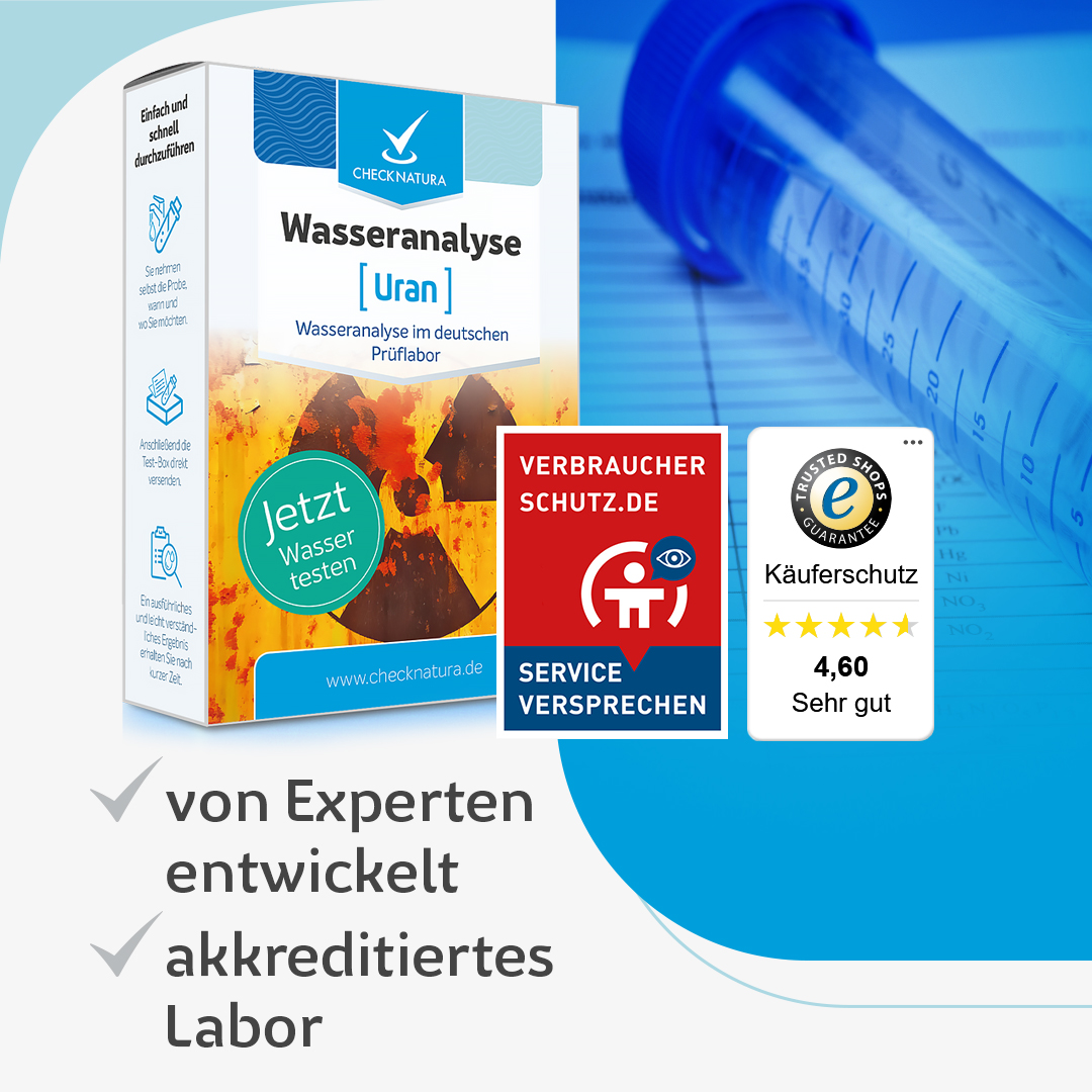 Checknatura Wassertest Uran Laboranalyse