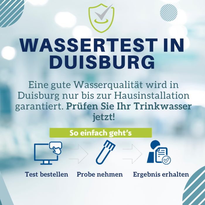 Die einwandfreie Wasserqualität wird nur bis zur Hausinstallation garantiert. Testen Sie Ihr Wasser in Duisburg jetzt!