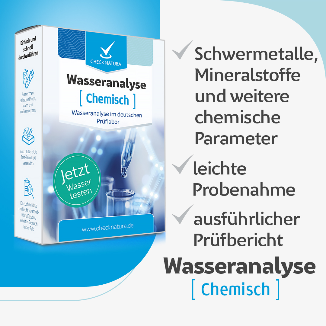 Wasseranalyse auf Chemische Parameter wie Schwermetalle