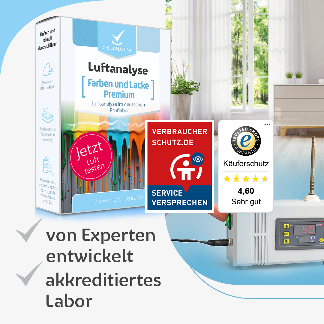 Farben Lacke Premium Lufttest Labor