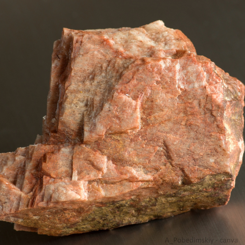 Feldspat in Nahaufnahme