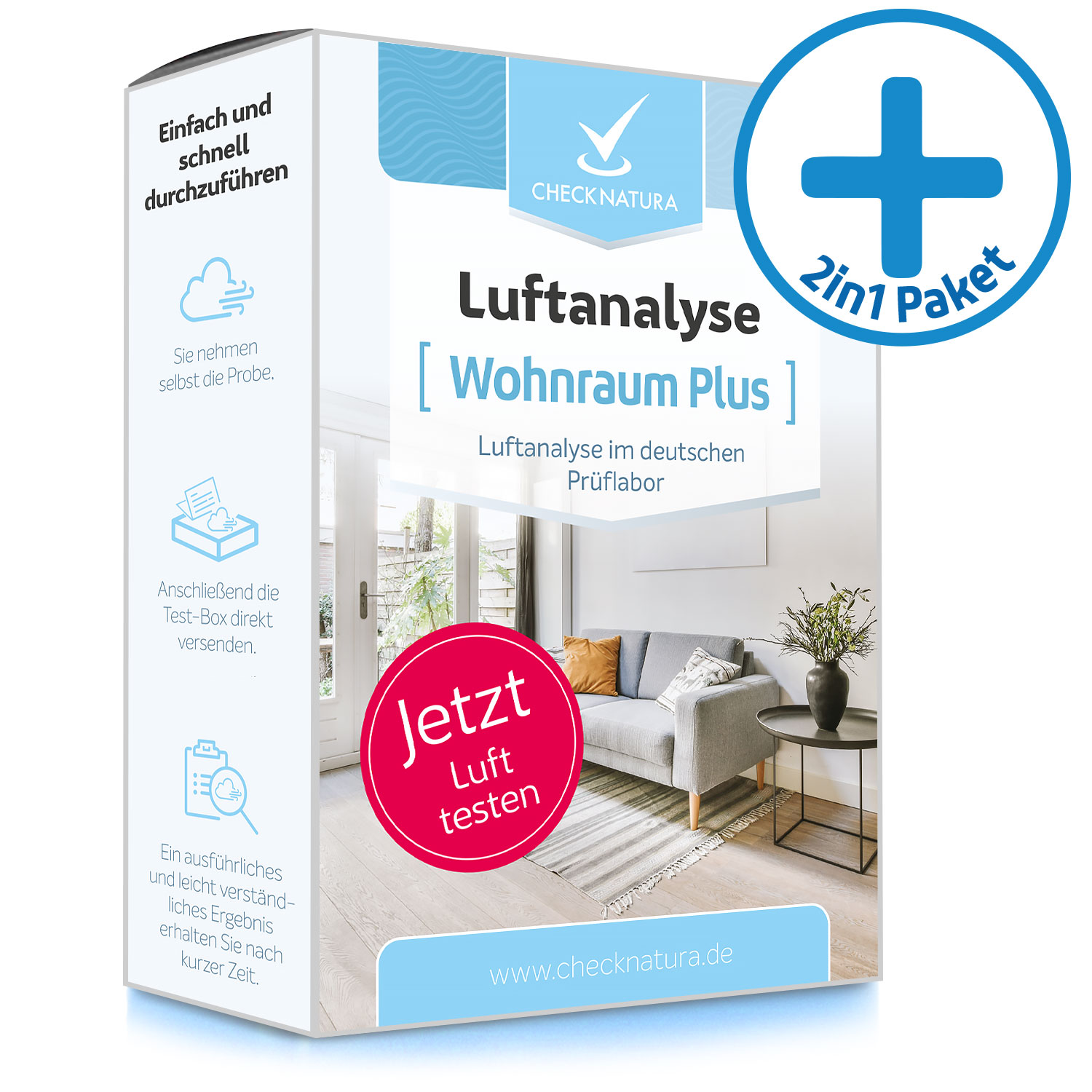 Wohnraum Plus Lufttest