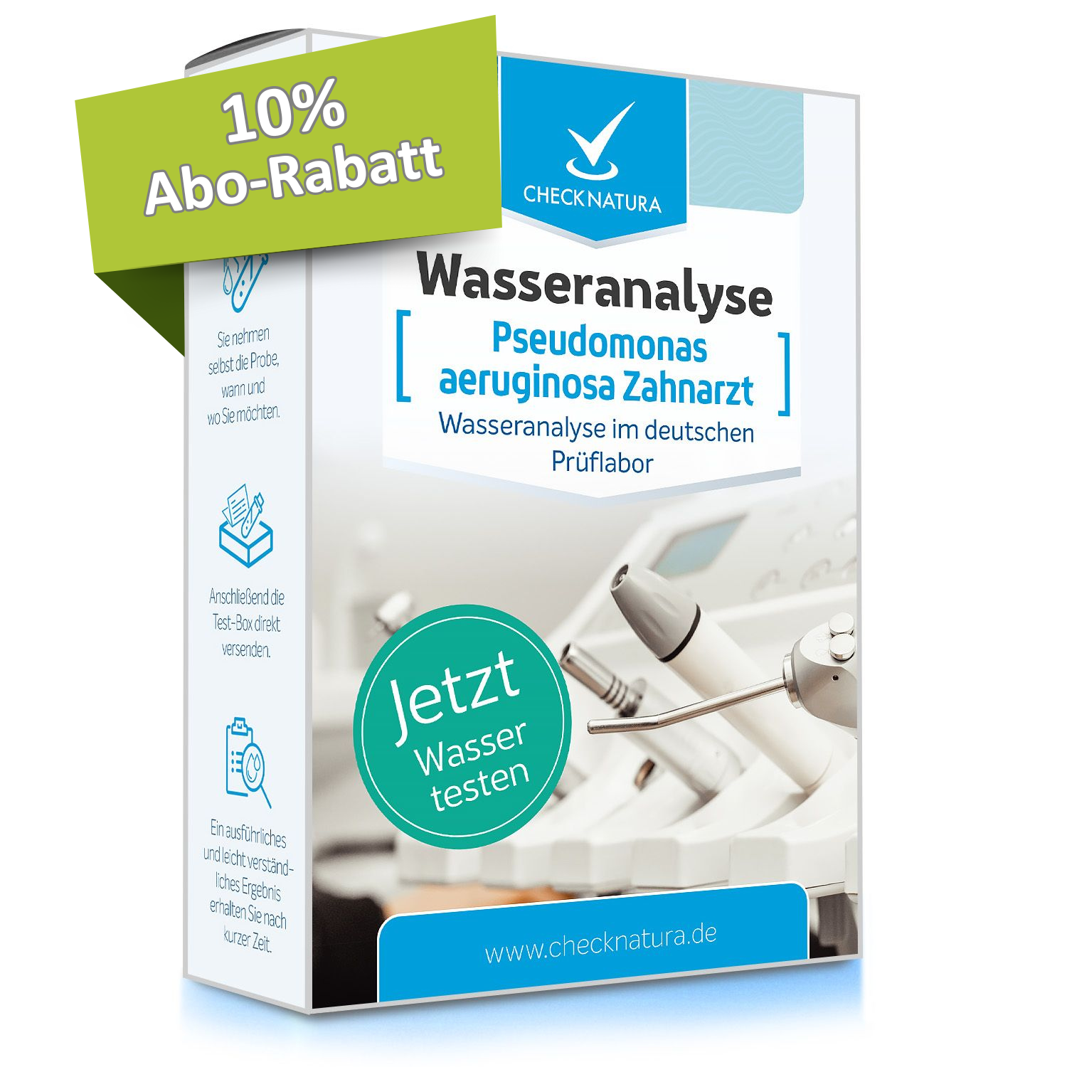 Zahnarzt Wassertest Pseudomonas aeruginosa mit 10% Abo-Rabatt