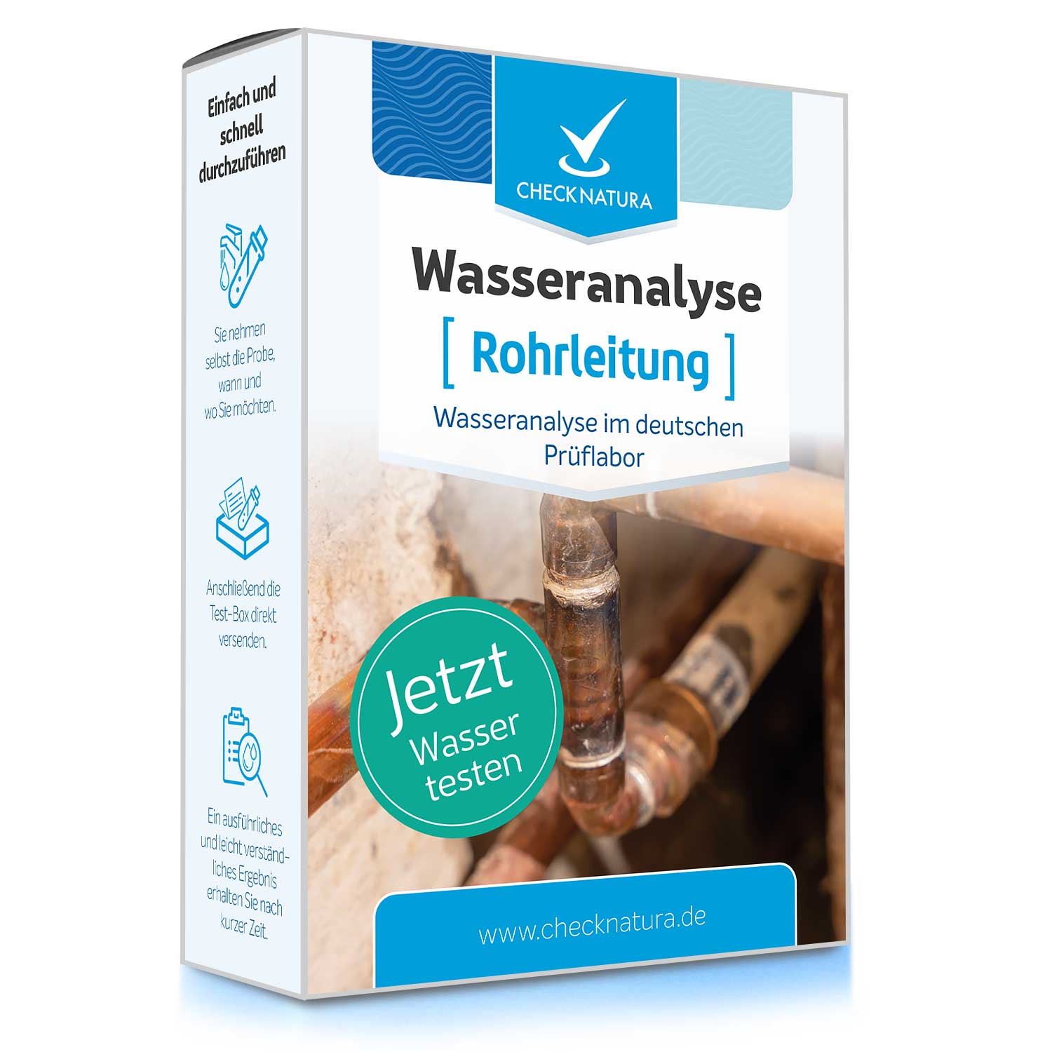 Checknatura Wassertest Rohrleitung