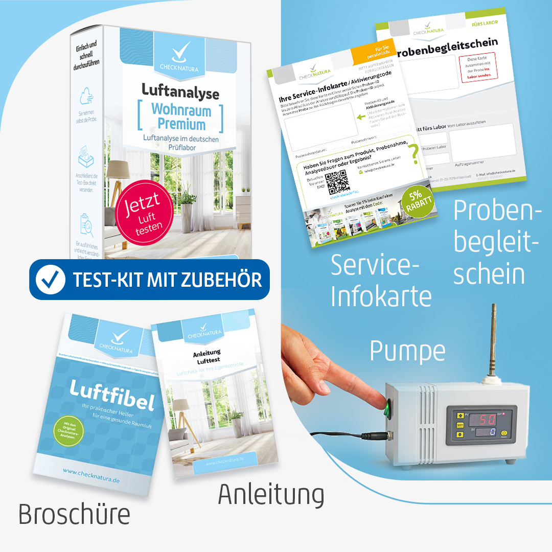 Wohnraum Premium Lufttest Inhalt