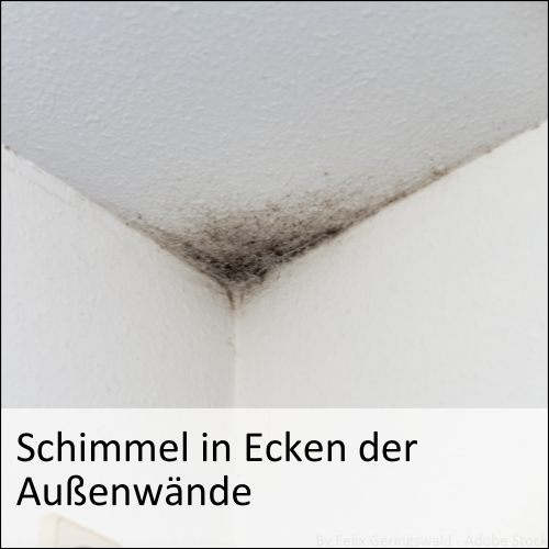 Schimmel in Ecken der Außenwände