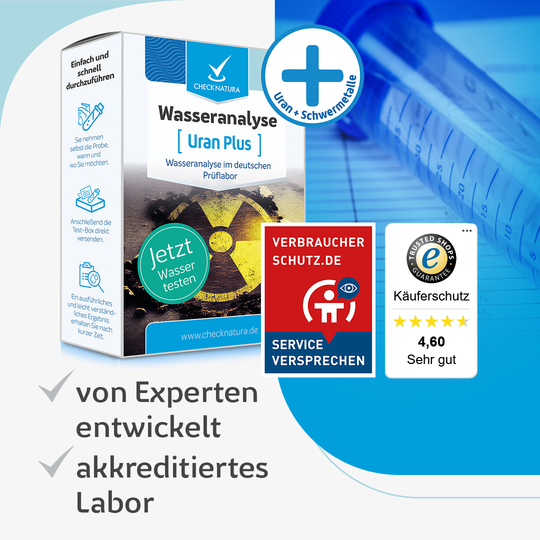 Checknatura Wassertest Uran Plus Laboranalyse