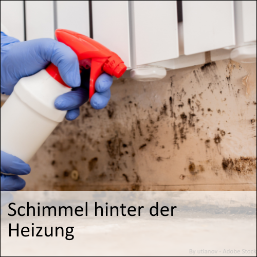 Schimmel hinter der Heizung