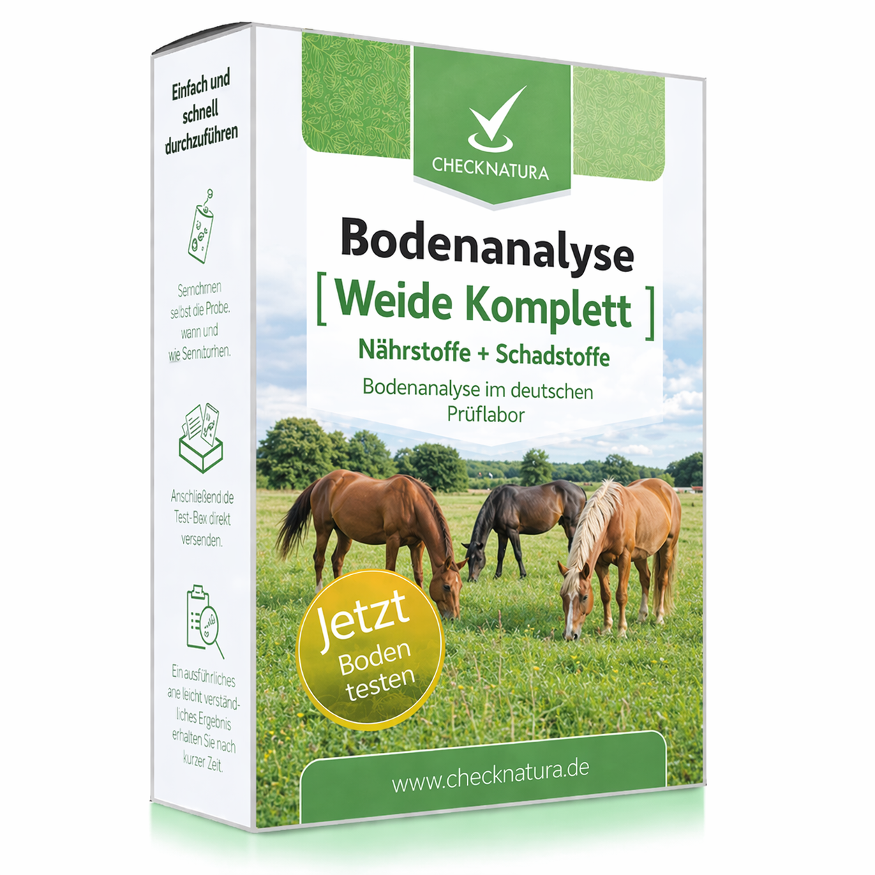Bodenanalyse Weide Komplett. Nährstoffe und Schadstoffe