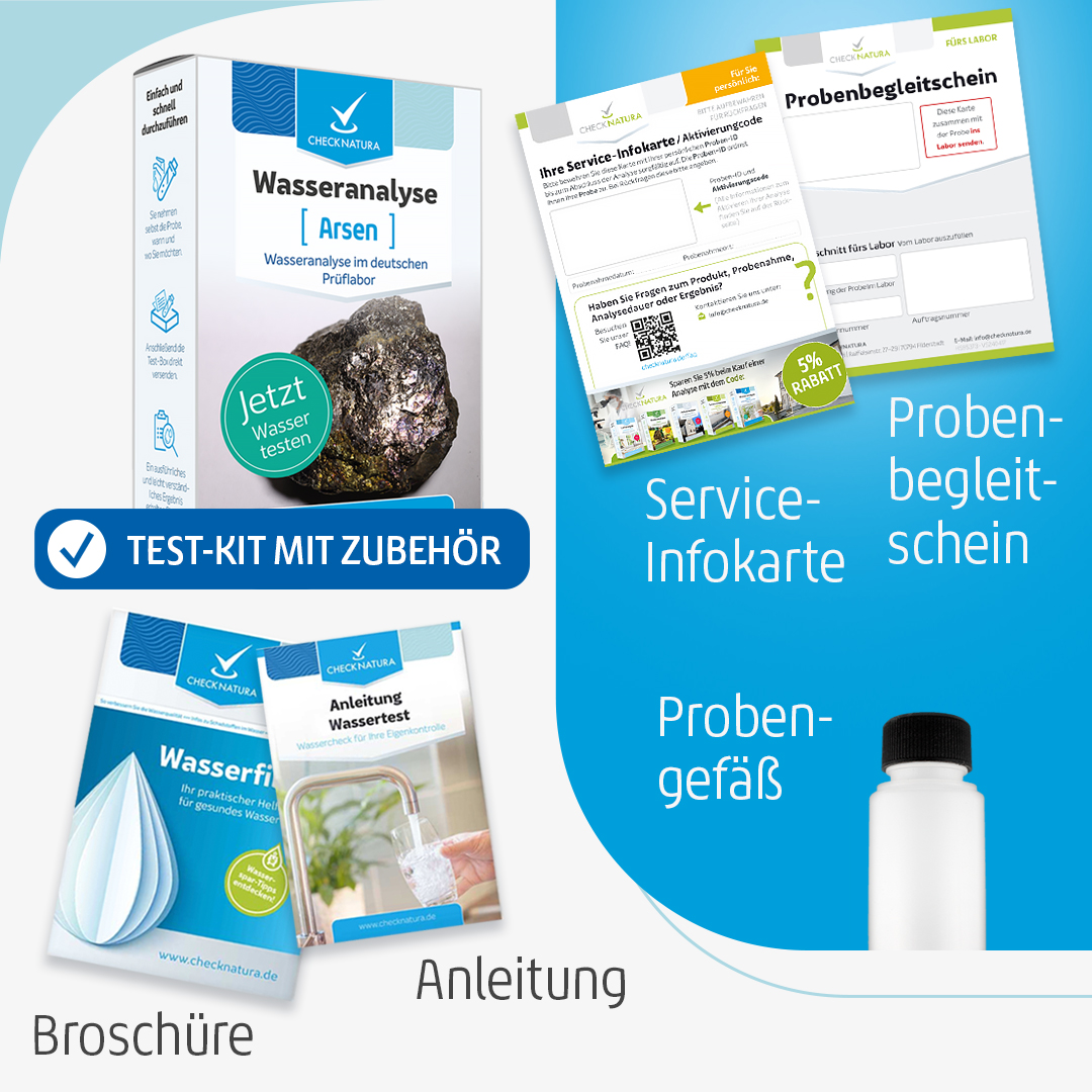 Checknatura Wassertest Arsen Inhalt von Test-Kit