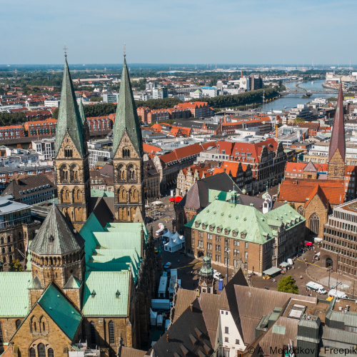 Blick über die Dächer von Bremen