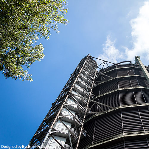 Oberhausener Gasometer in der Nahaufnahme