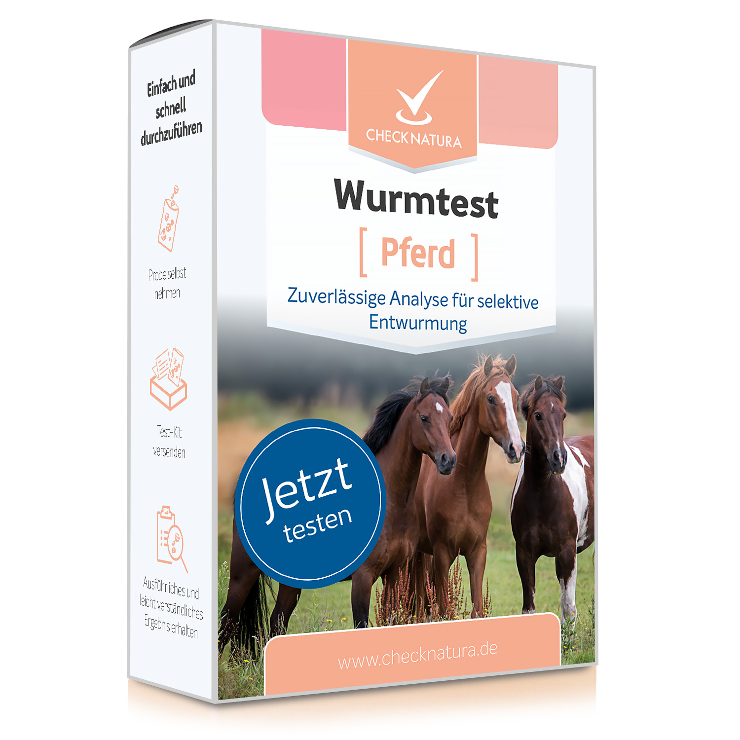 Wurmtest für Pferde. Zuverlässige Analyse für selektive Entwurmung.