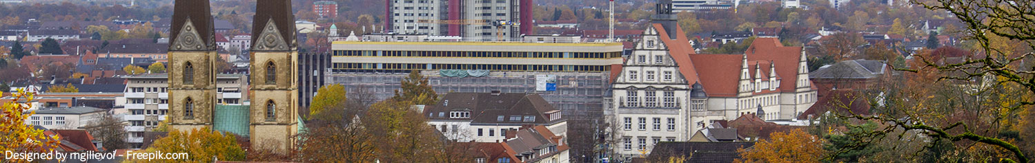 Panoramabild der Stadt Bielefeld